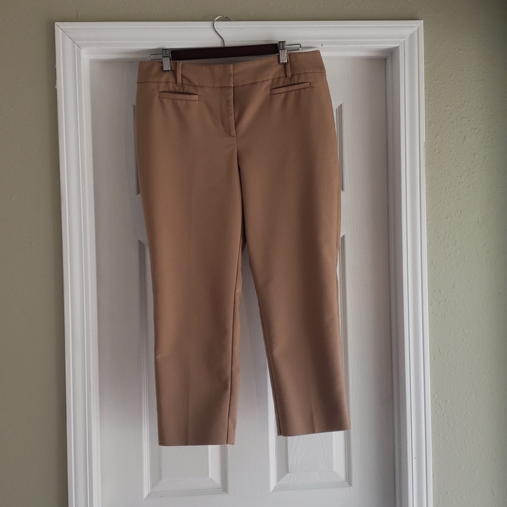 Ann Taylor Crop pants. 10P Curvy. Tan.